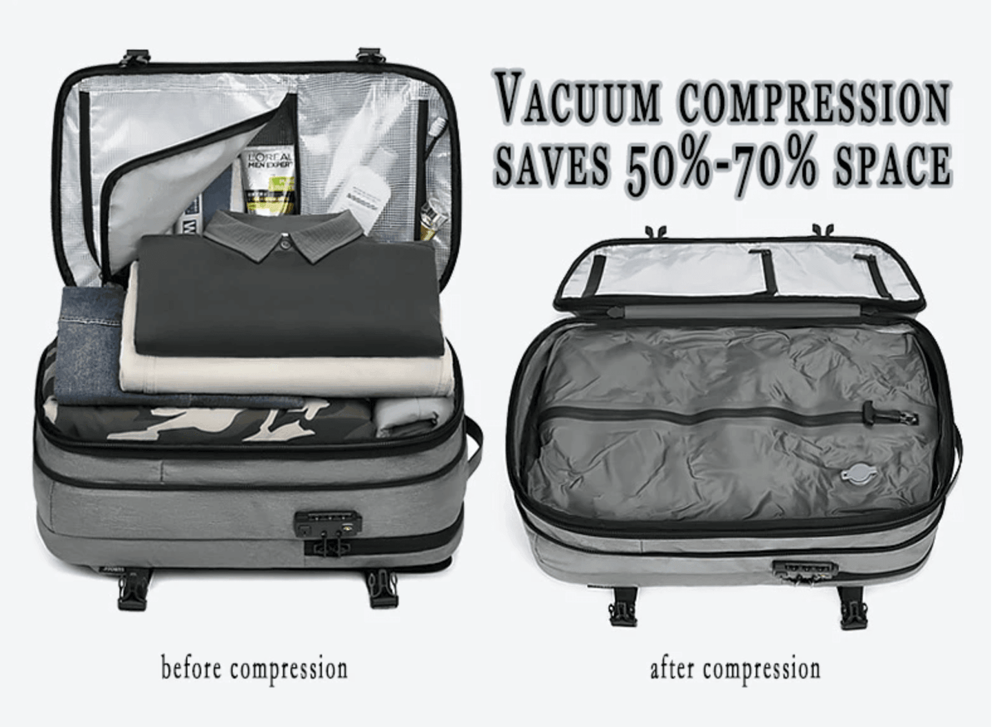 Vacuum compression