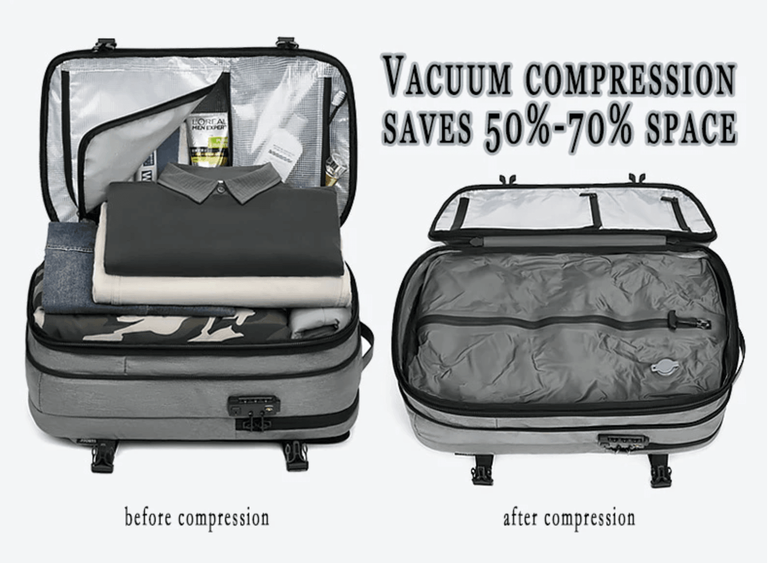 Vacuum compression