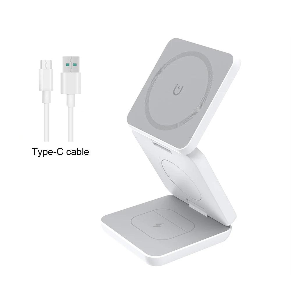 Alepeak 3-in-1 Foldable Magnetic Wireless Charging Stand