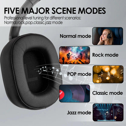 Wireless Headphone With Magnetic Touch Control LED Screen