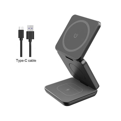 Alepeak 3-in-1 Foldable Magnetic Wireless Charging Stand